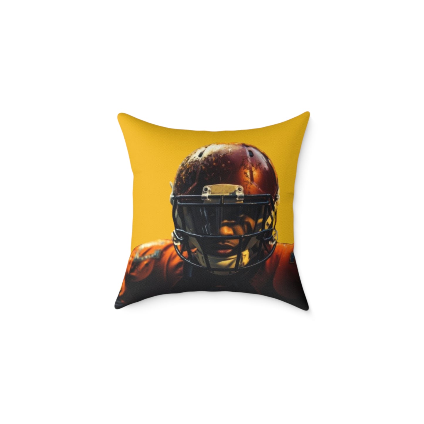 American Football Square Poly Canvas Pillow