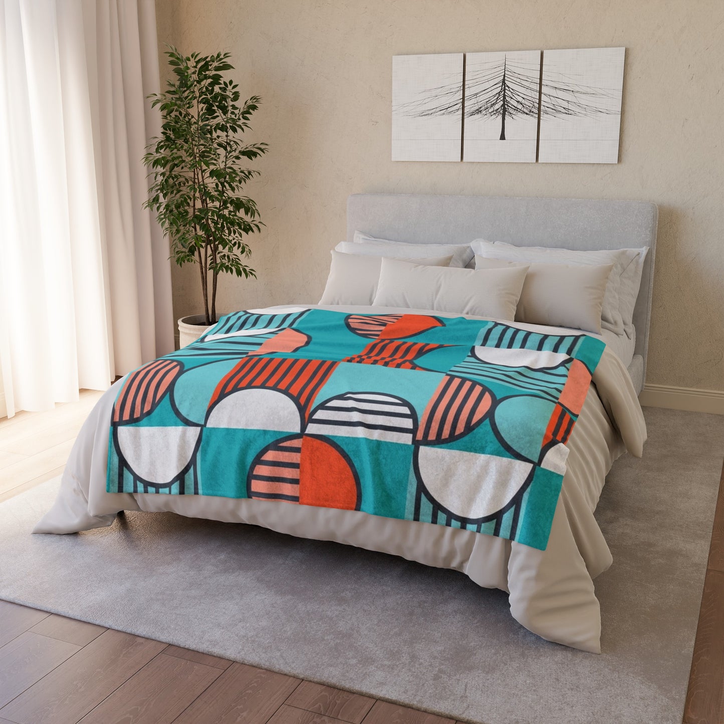60s patterns Soft Polyester Blanket