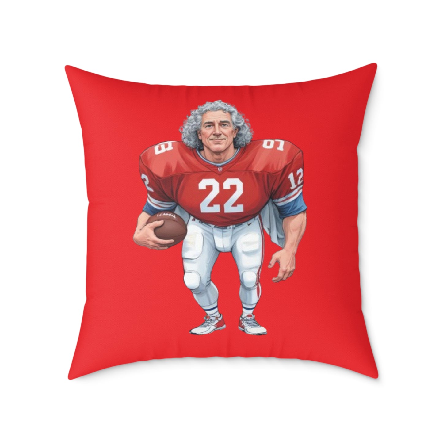 American Football Square Poly Canvas Pillow