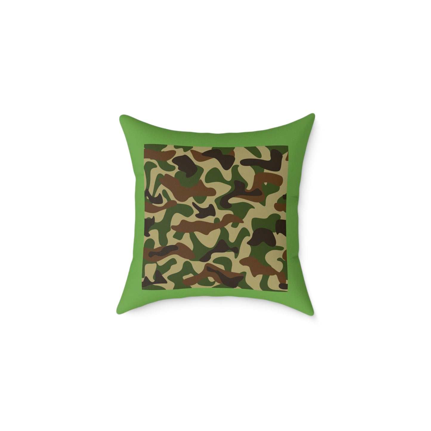 Army Square Poly Canvas Pillow