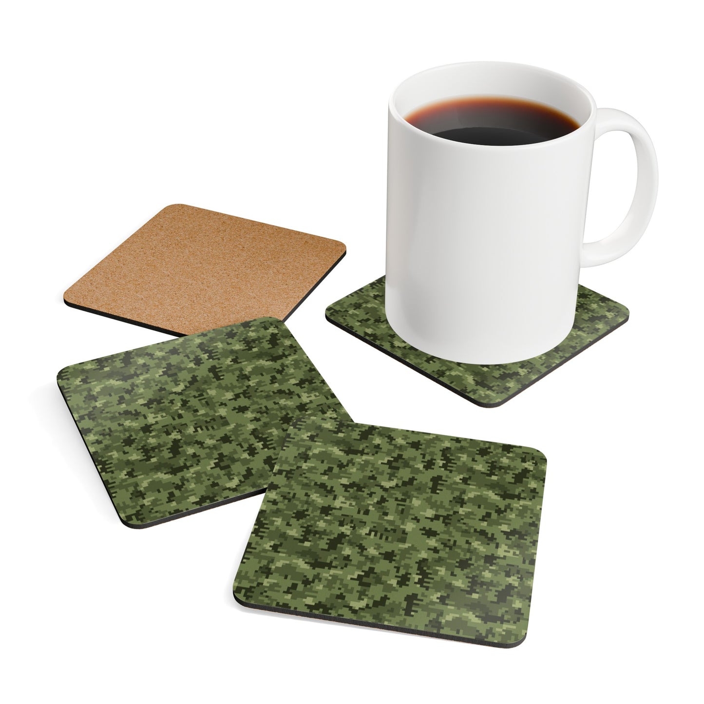 Army Corkwood Coaster Set