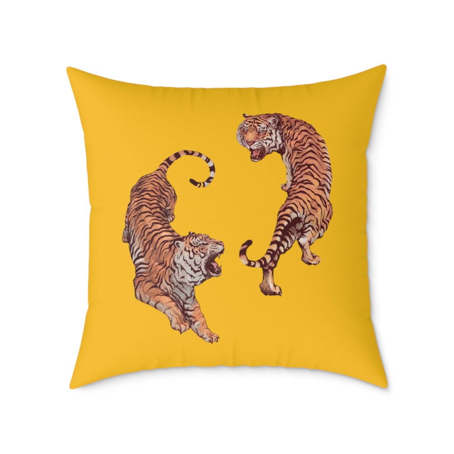 Tiger Poly Canvas Pillow