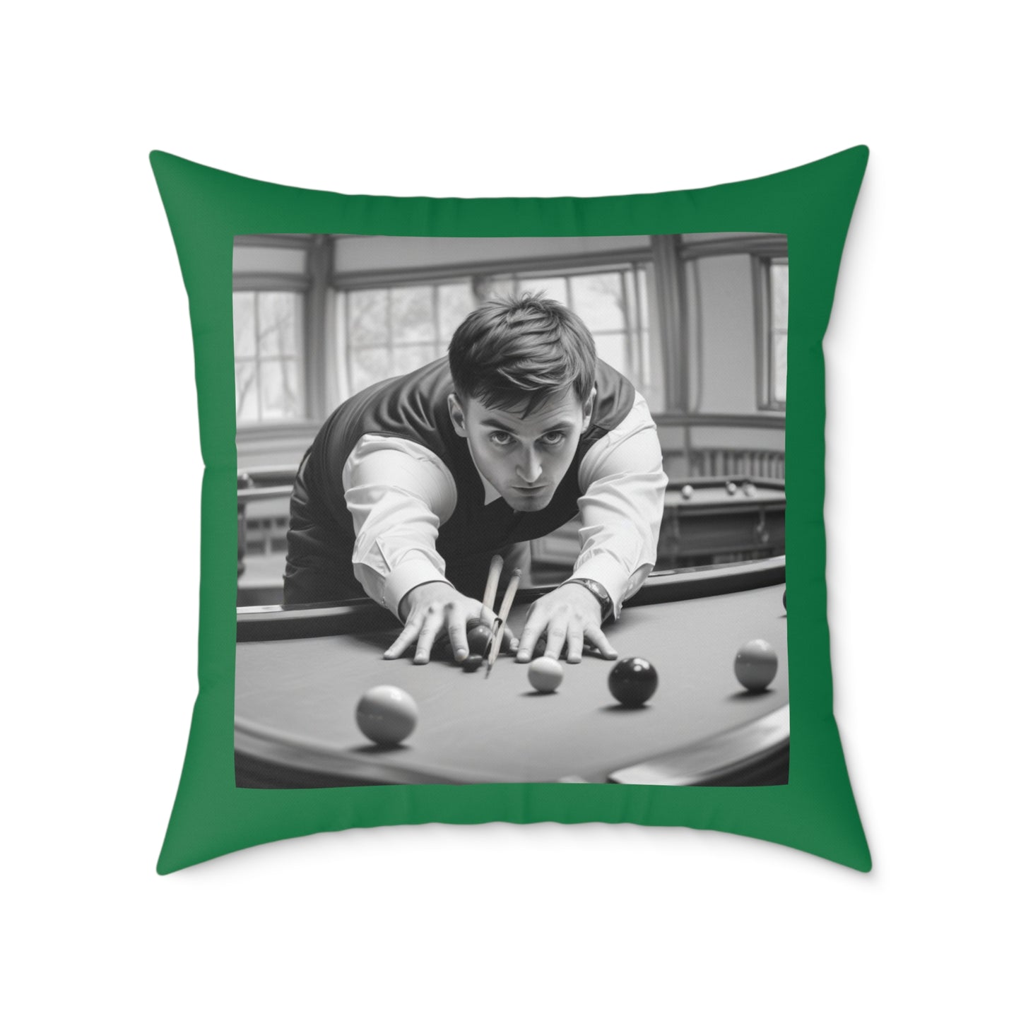 Snooker Square Poly Canvas Pillow