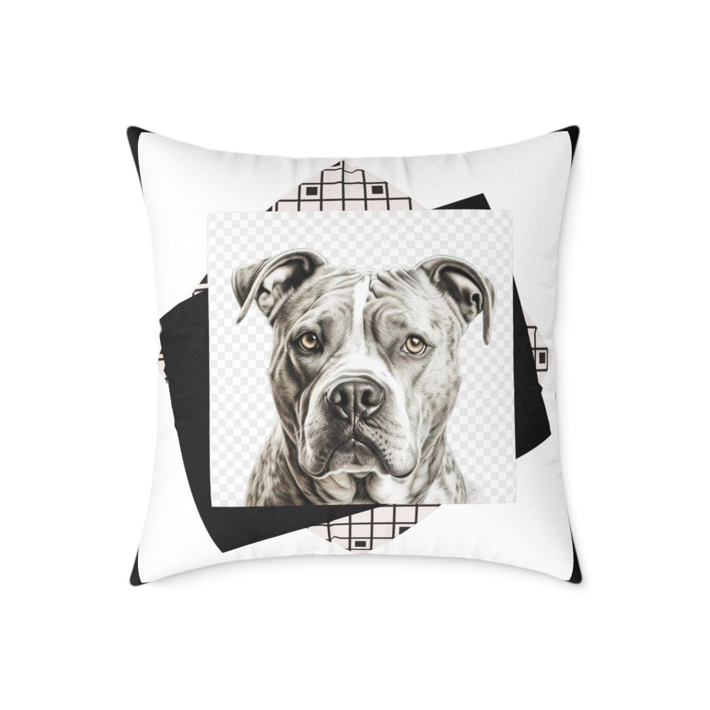 American Pitbull Square Poly Canvas Pillow