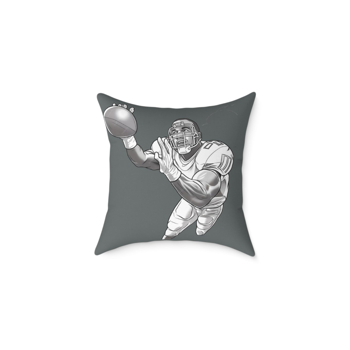 American Football Square Poly Canvas Pillow