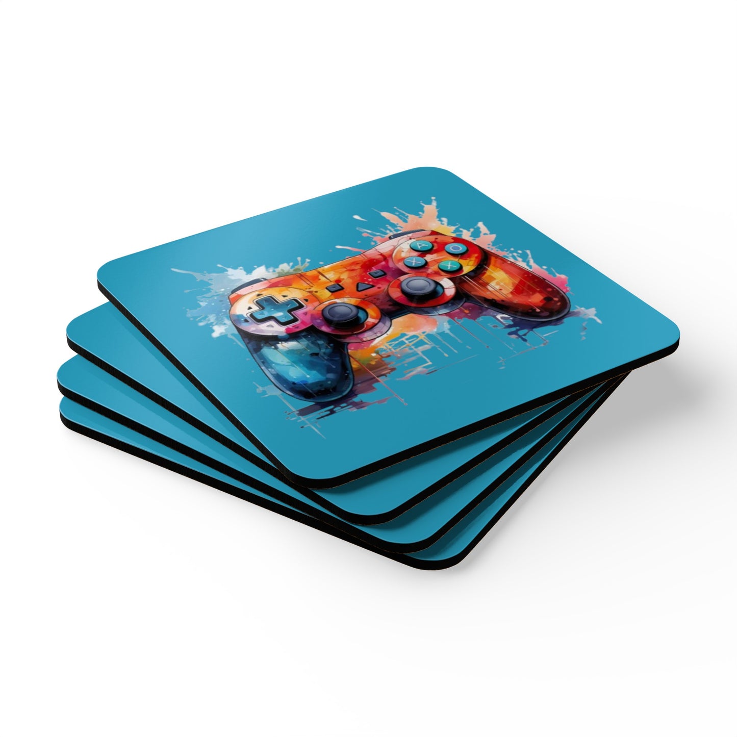 Gaming Corkwood Coaster Set