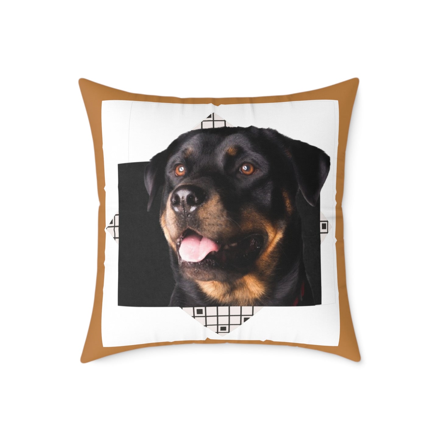 Rottweiller Square Poly Canvas Pillow