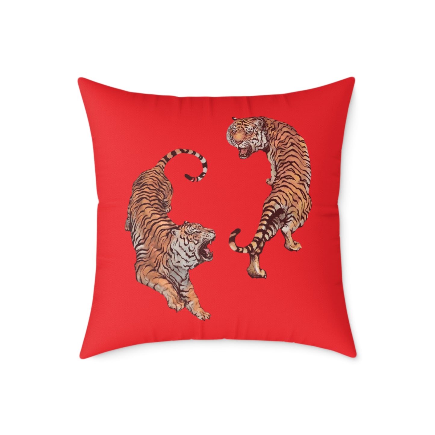 Tiger Poly Canvas Pillow
