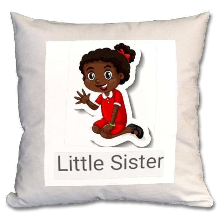 A Premium 100% Cotton Cushion (LITTLE SISTE)