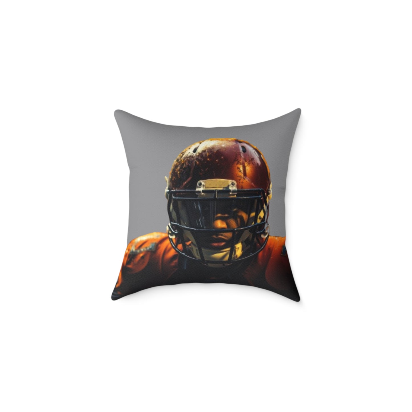 American Football Square Poly Canvas Pillow