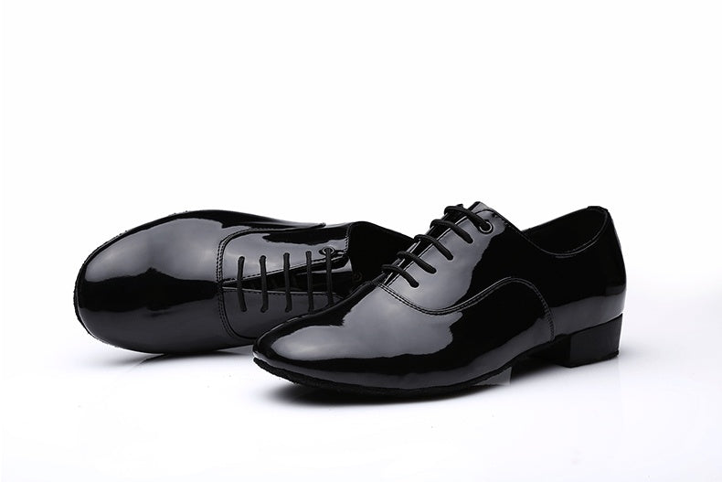 Men's Modern Dancing Shoes Leather Soft Bottom Men's Dance Shoe Latin
