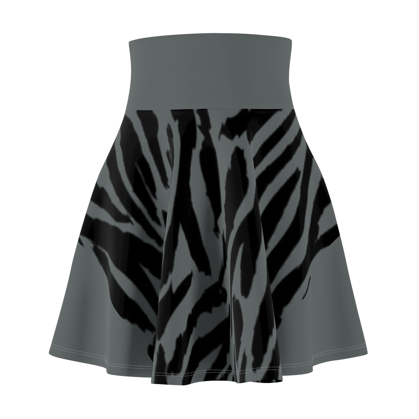 Zebra Print Women's Skater Skirt - Boho Chic Style for Spring & Summer