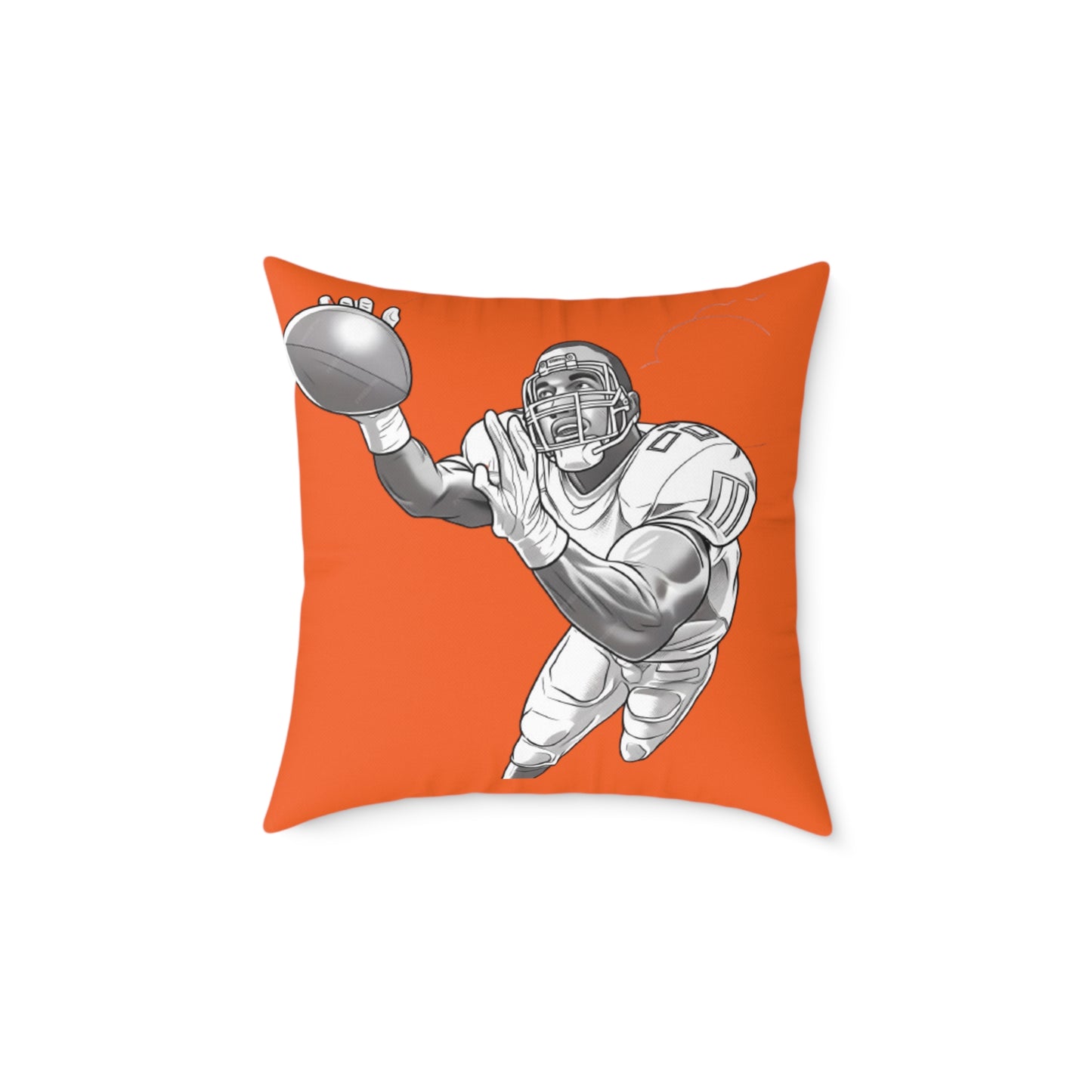 American Football Square Poly Canvas Pillow