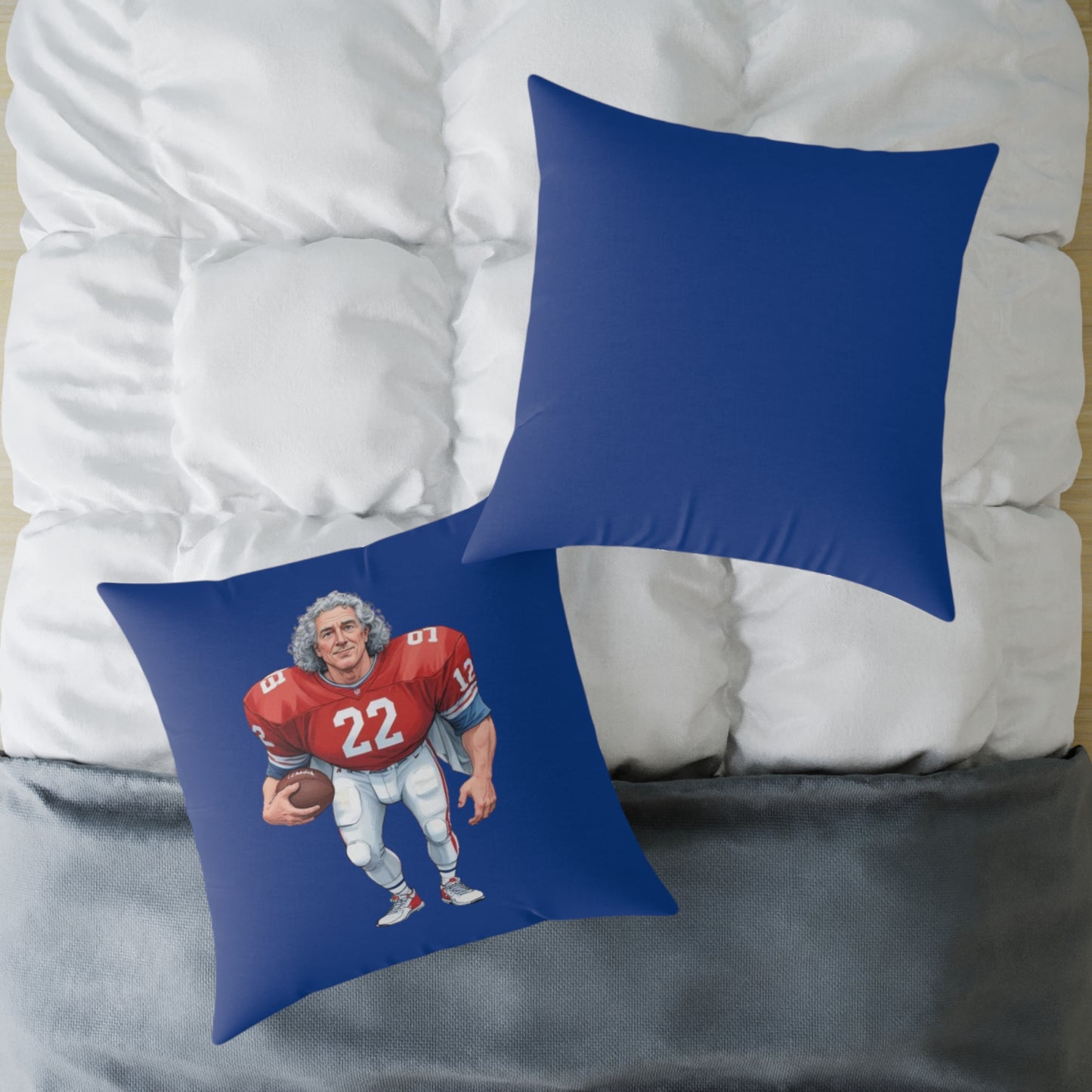 American Football Square Poly Canvas Pillow