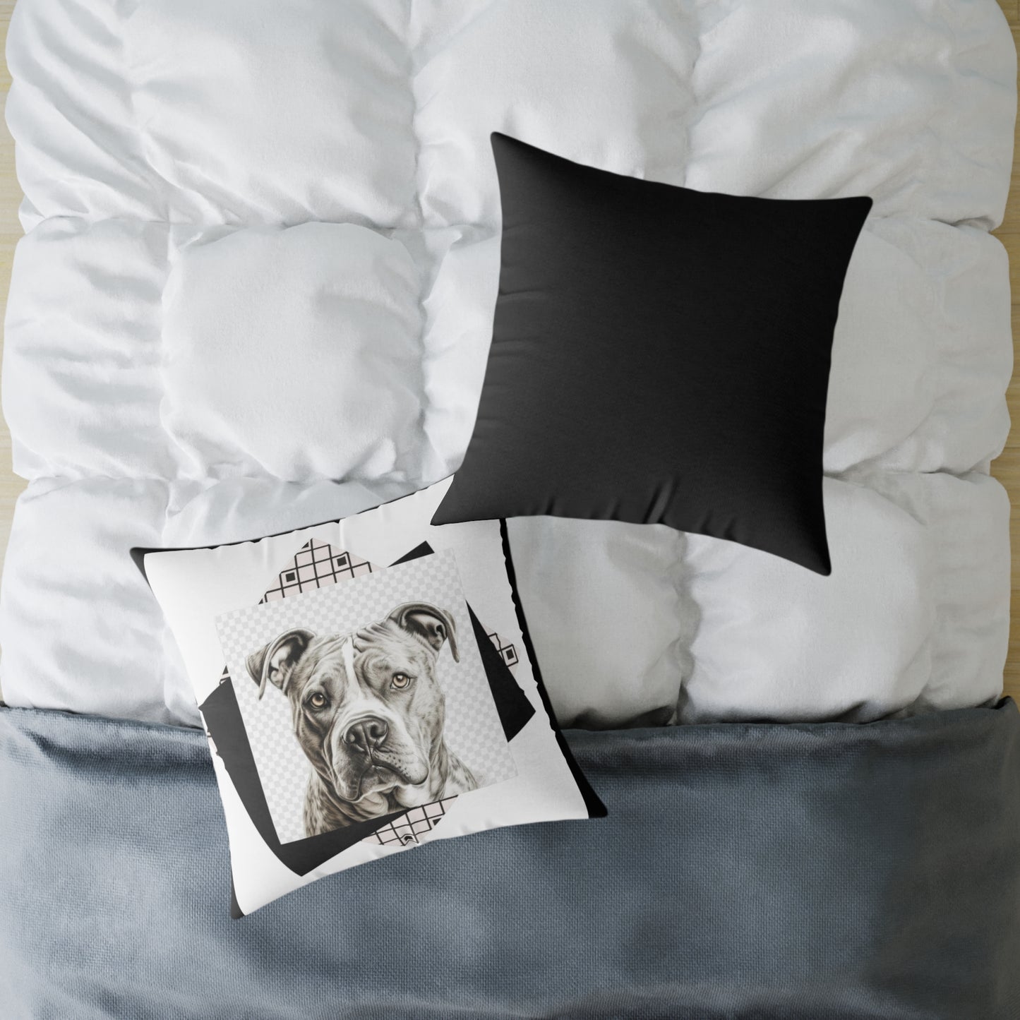 American Pitbull Square Poly Canvas Pillow