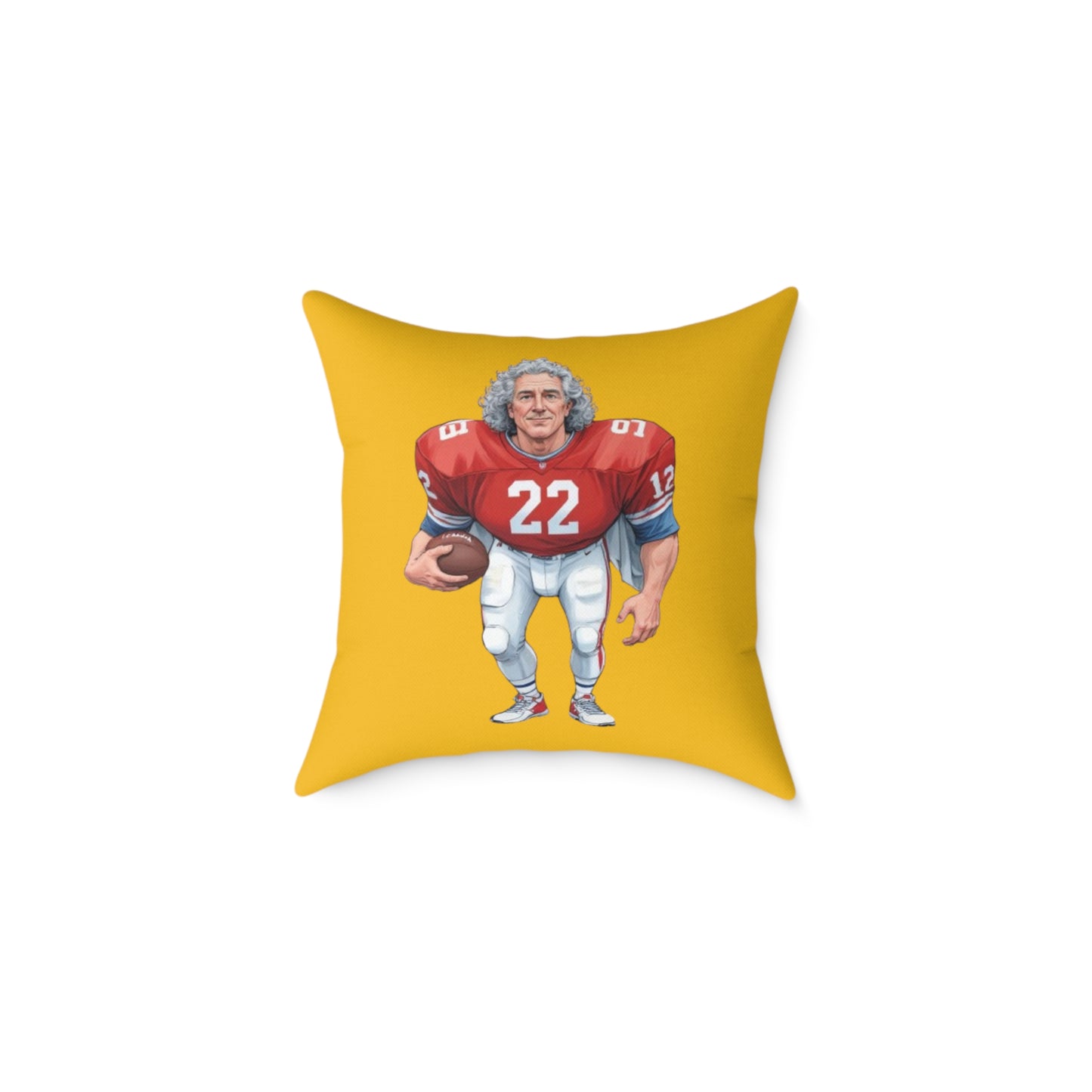 American Football Square Poly Canvas Pillow