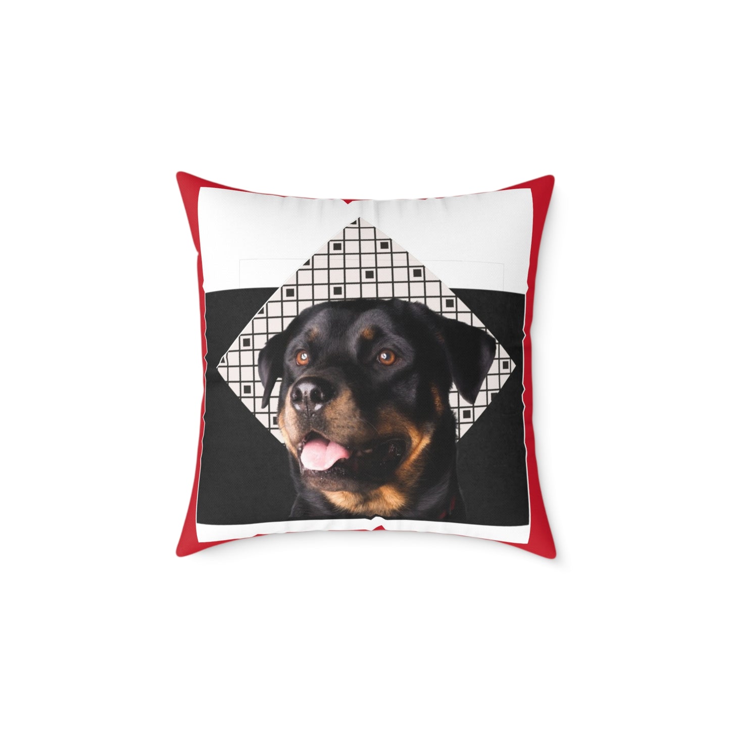 Rottweiller Square Poly Canvas Pillow