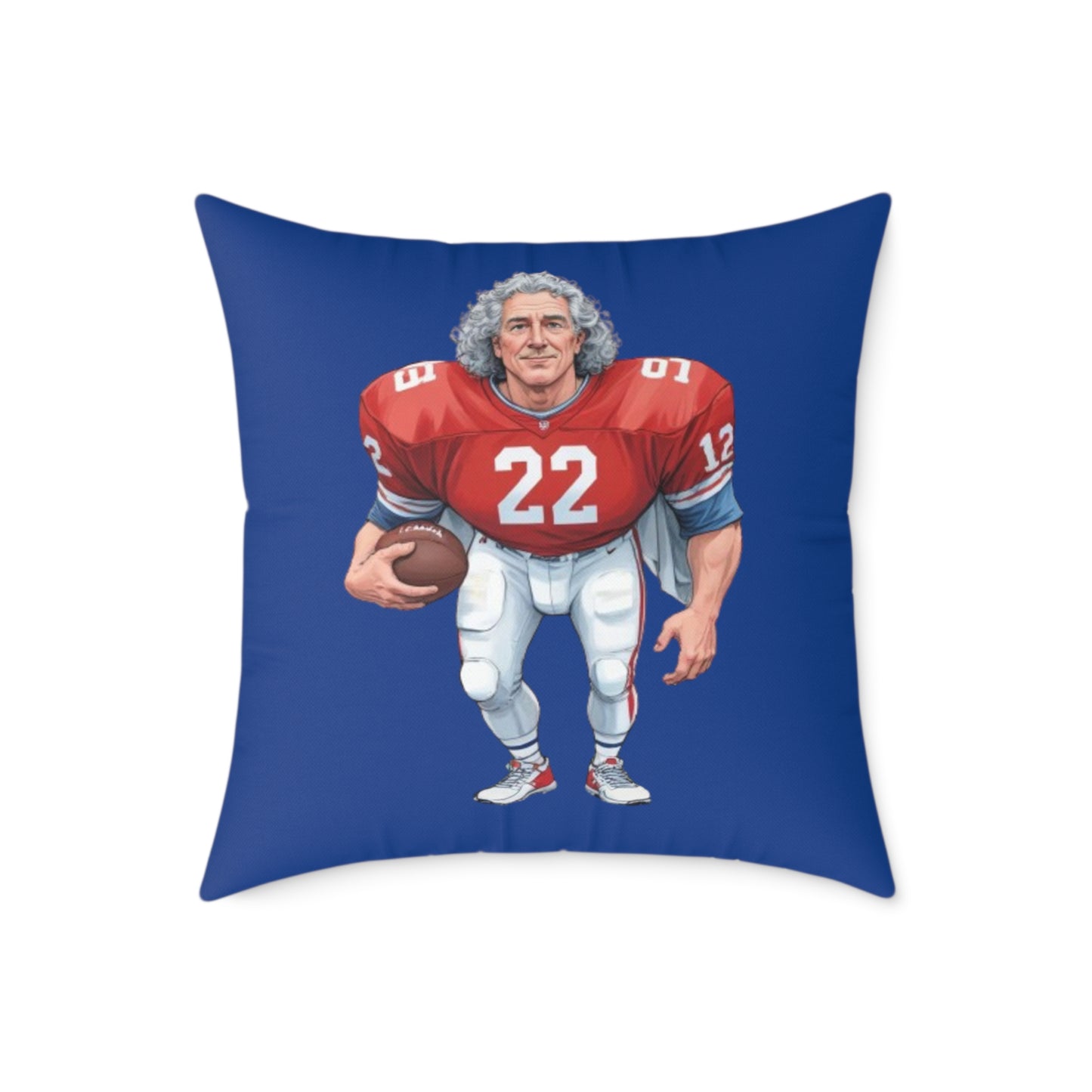 American Football Square Poly Canvas Pillow