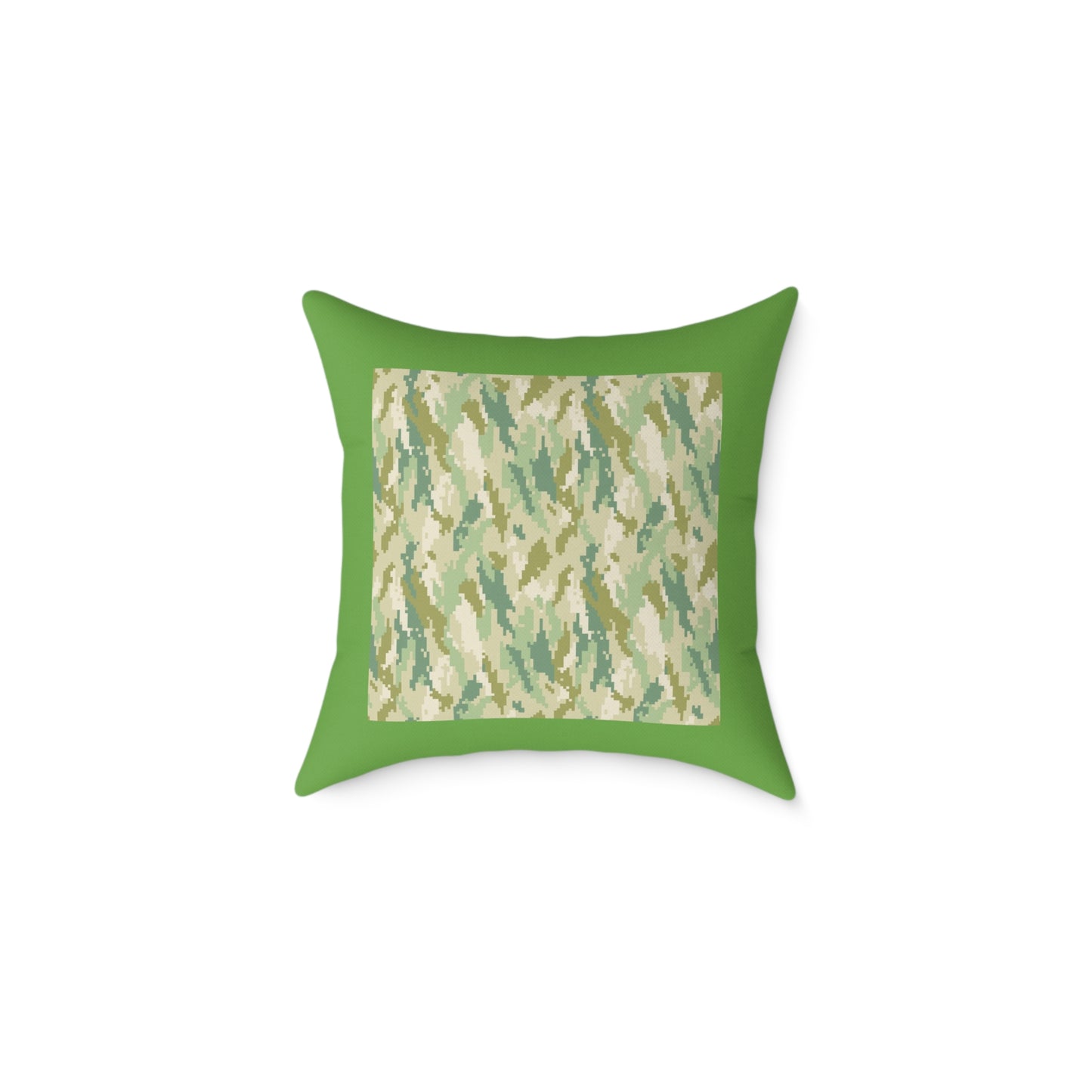 Army Square Poly Canvas Pillow