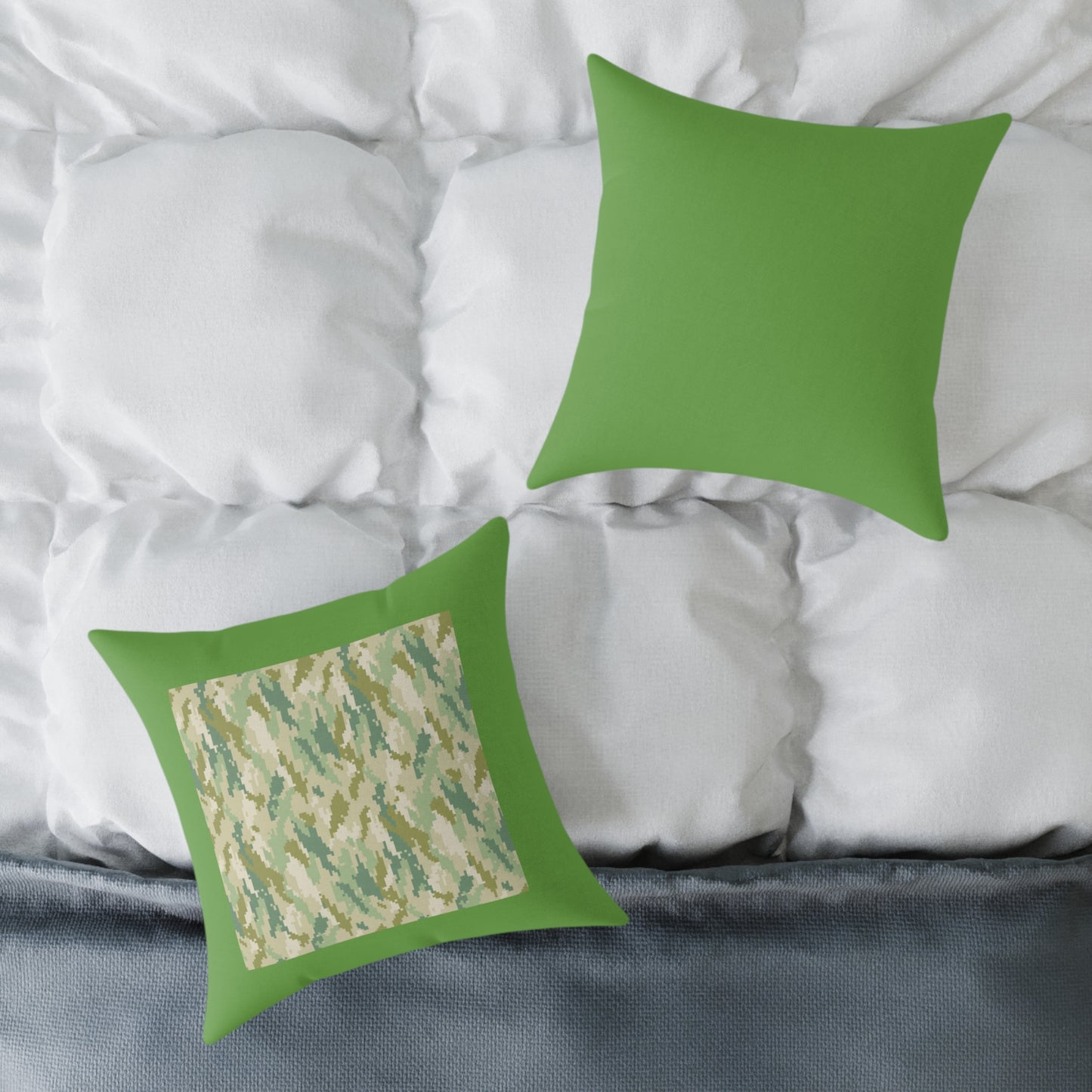 Army Square Poly Canvas Pillow