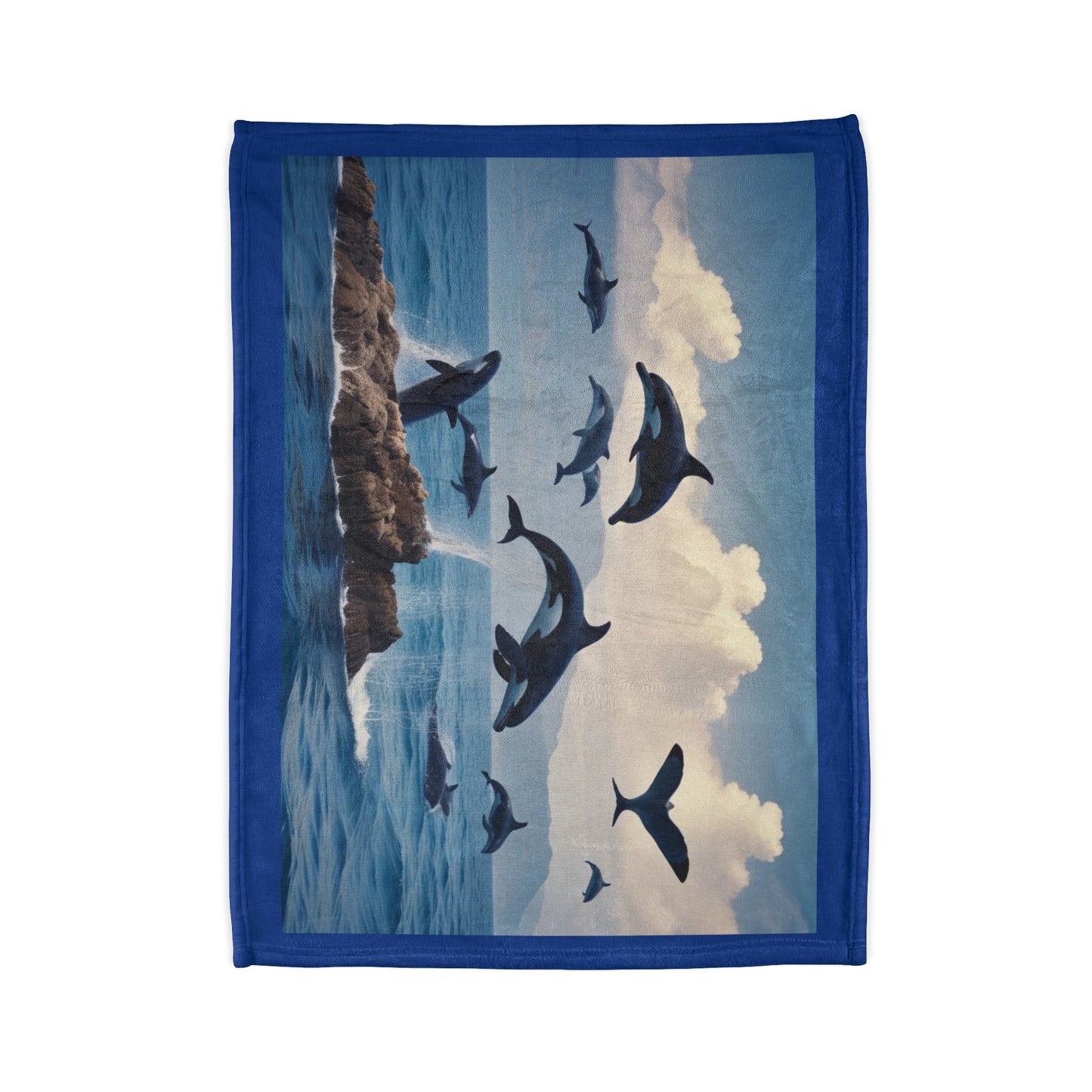 Whales Soft Polyester Blanket