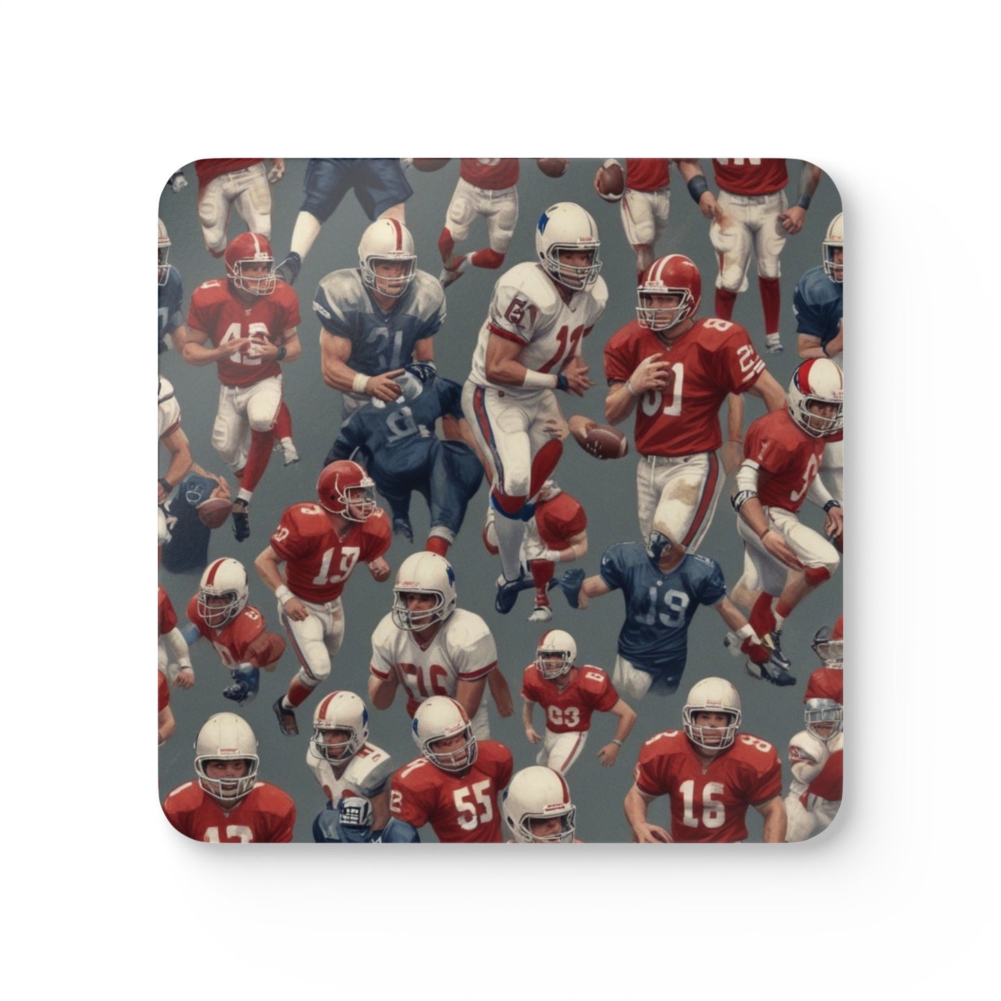 American Football Corkwood Coaster Set