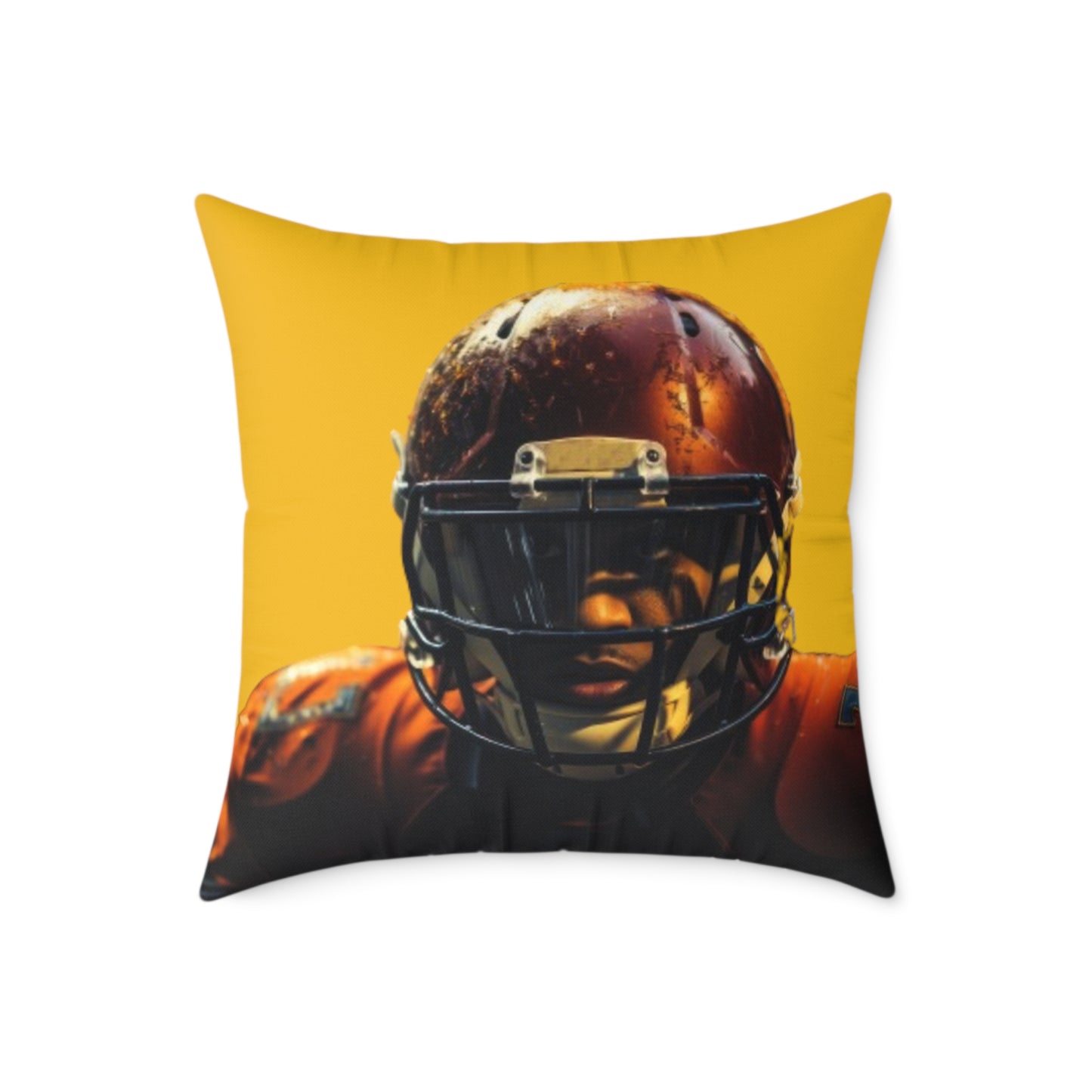 American Football Square Poly Canvas Pillow
