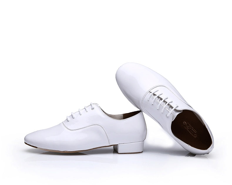 Men's Modern Dancing Shoes Leather Soft Bottom Men's Dance Shoe Latin