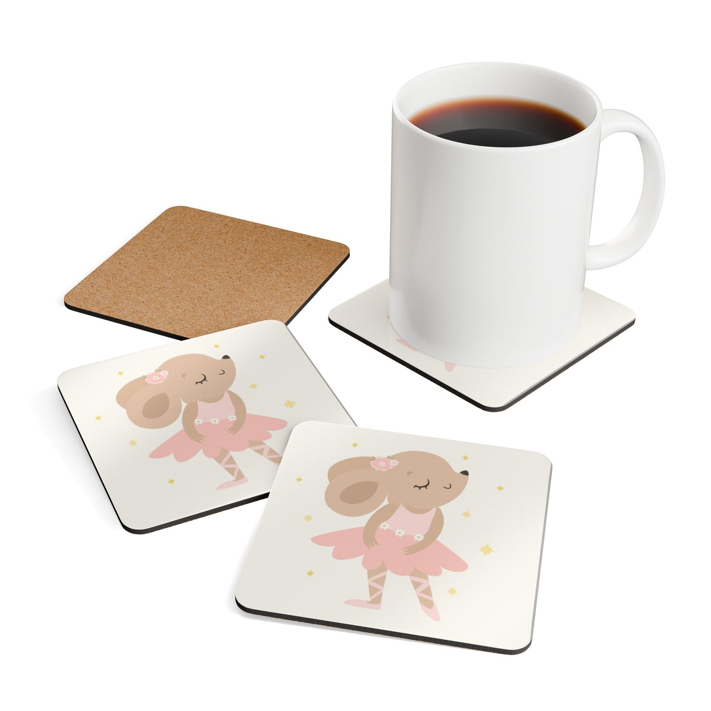 Ballet Corkwood Coaster Set