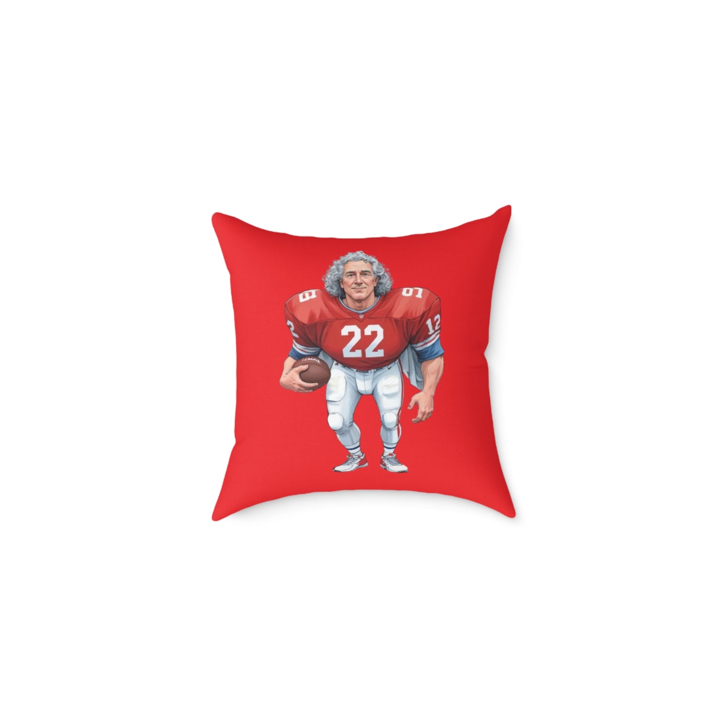 American Football Square Poly Canvas Pillow