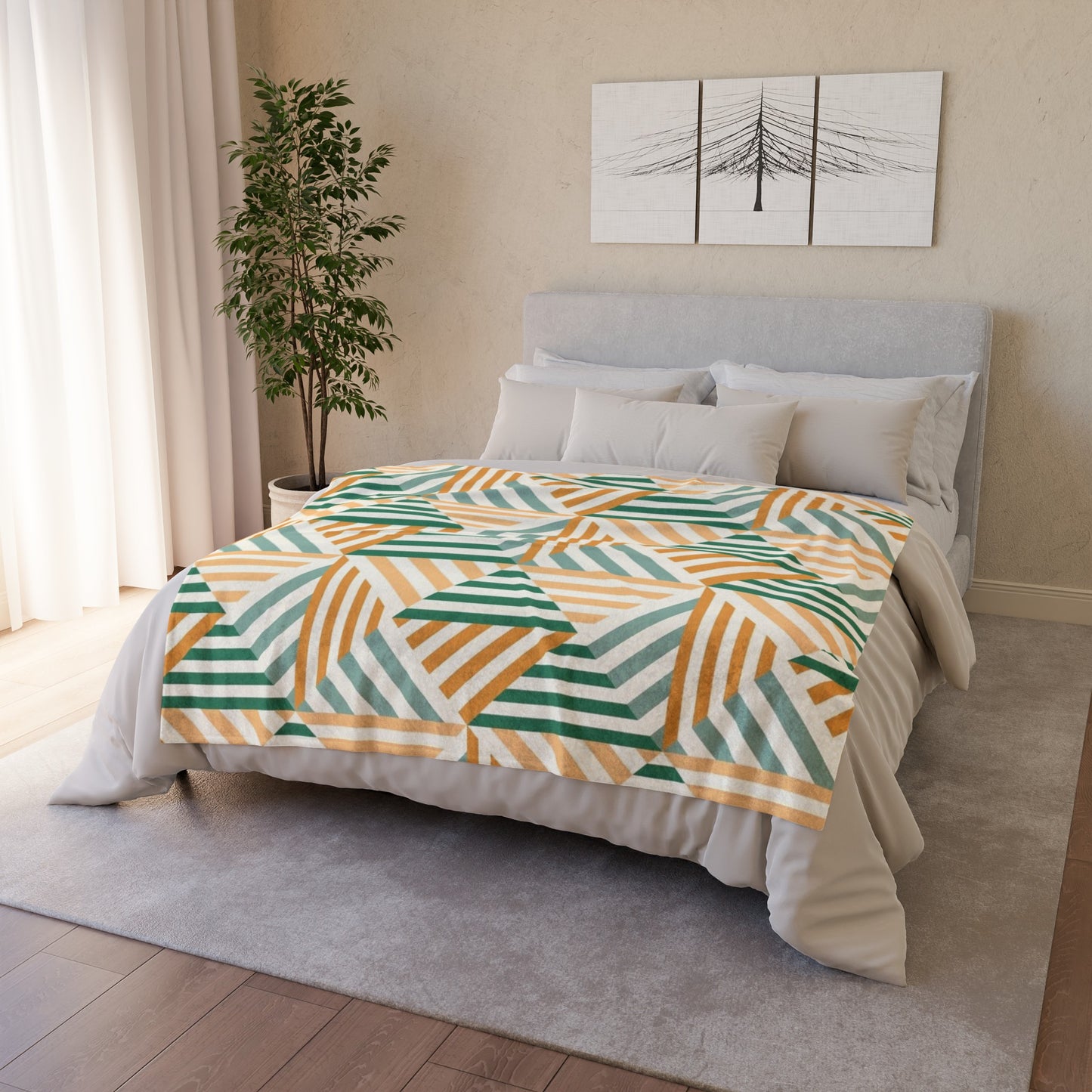 60s patterns Soft Polyester Blanket