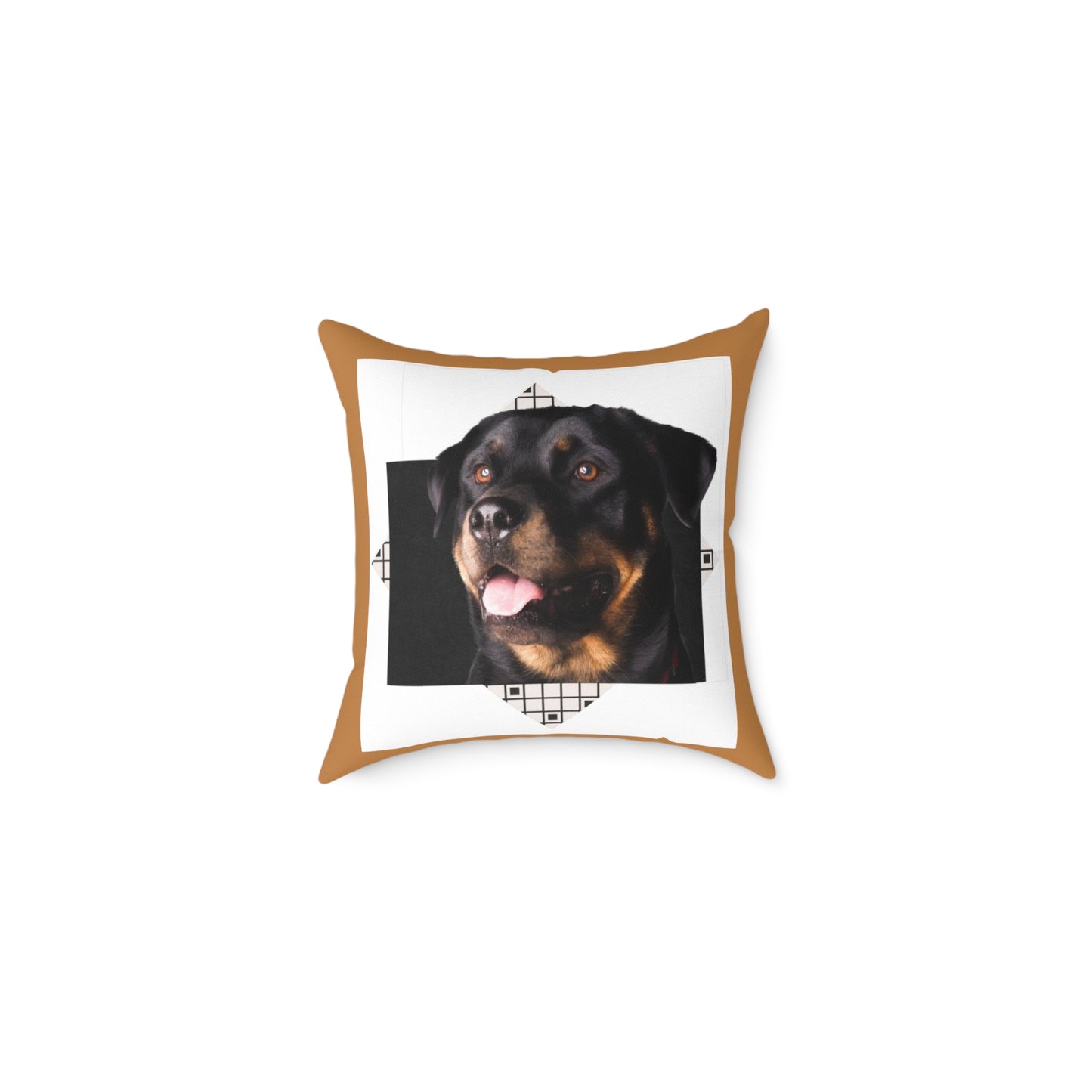 Rottweiller Square Poly Canvas Pillow