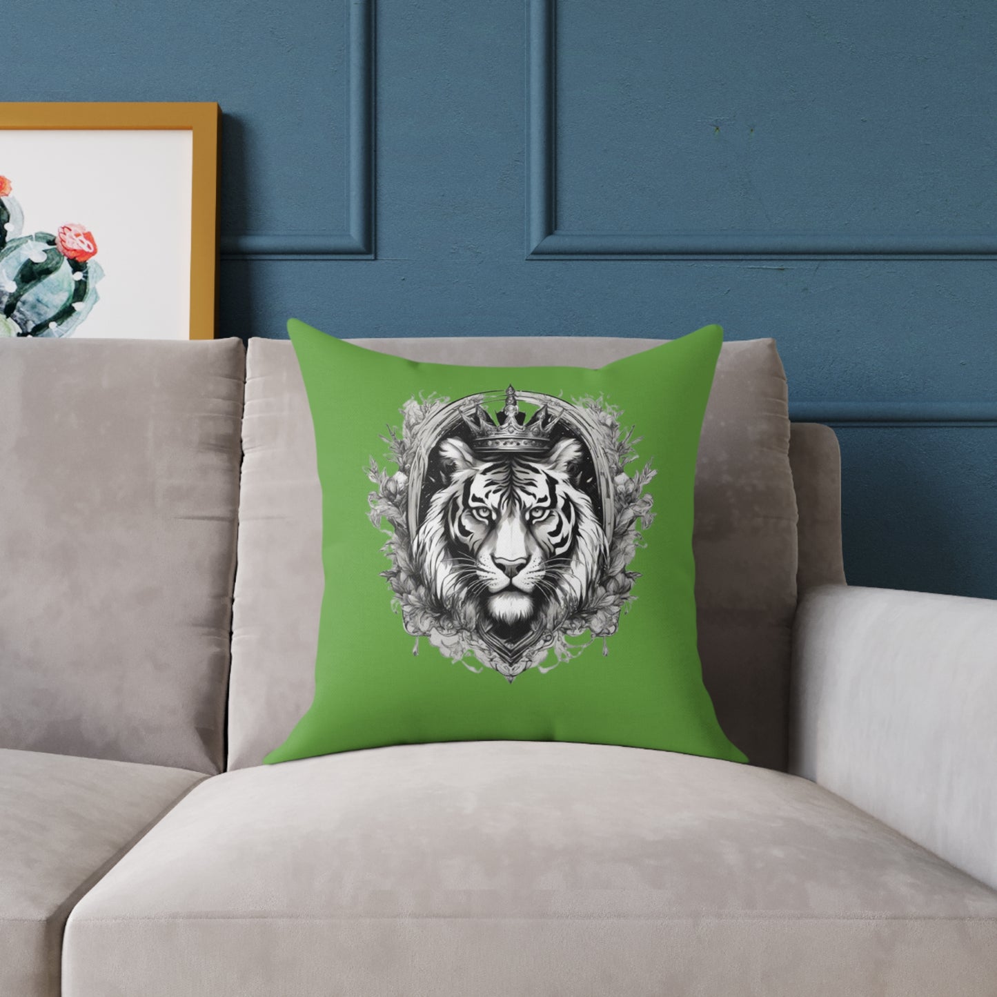 Tiger Square Poly Canvas Pillow