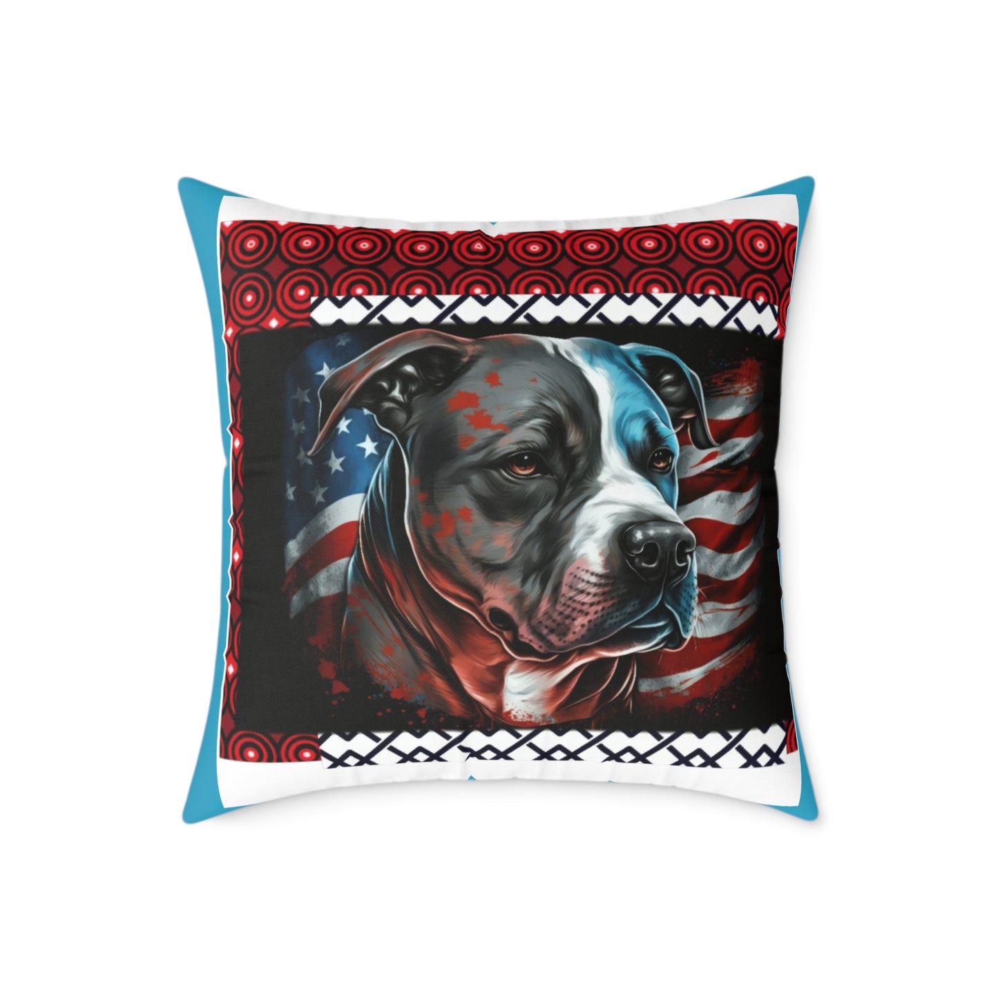 American terrier Square Poly Canvas Pillow