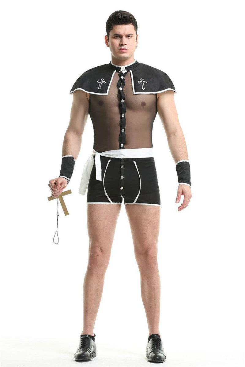 Halloween Adult Men's Swallowtail Performance Beast Magician Cos Nightclub Performance Costume
