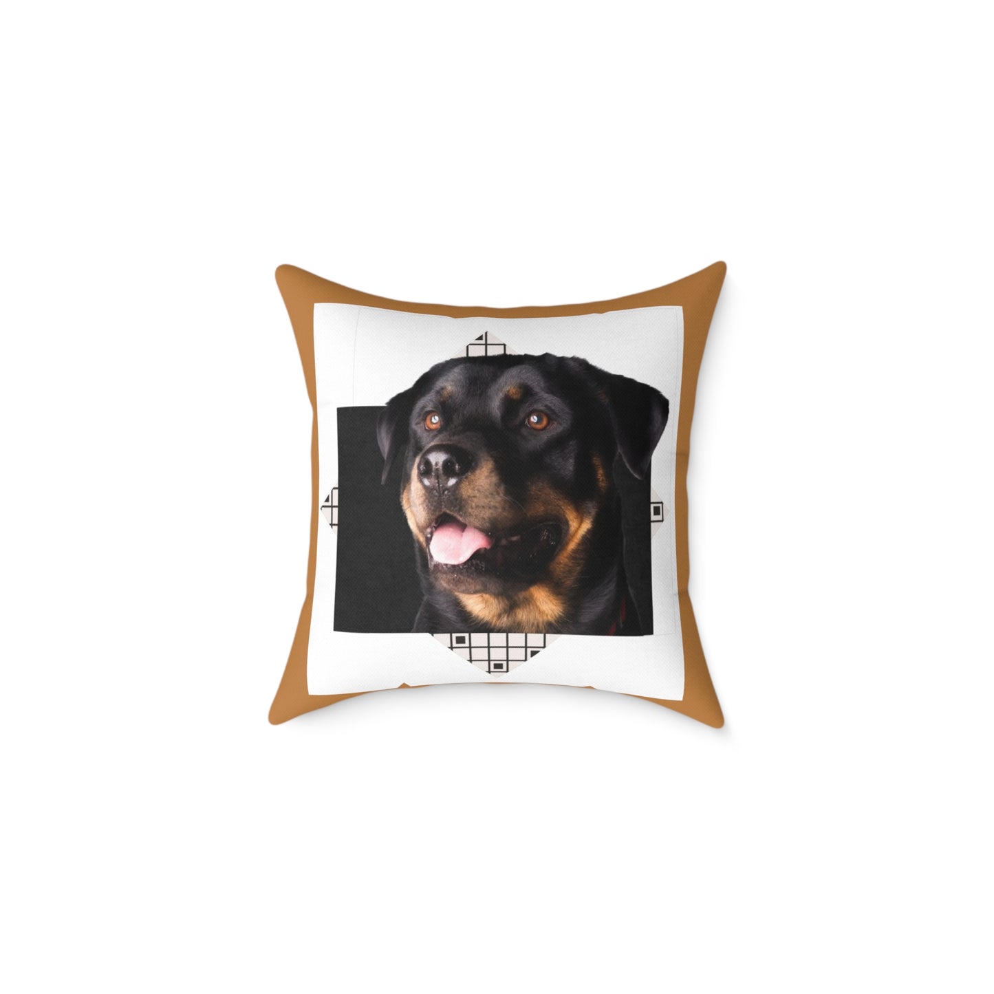 Rottweiller Square Poly Canvas Pillow