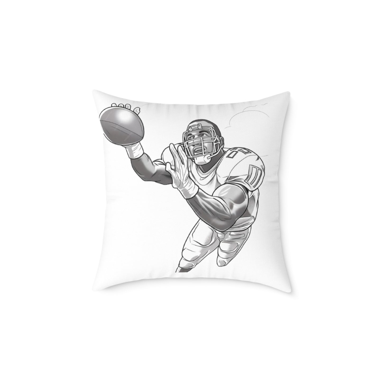 American Football Square Poly Canvas Pillow