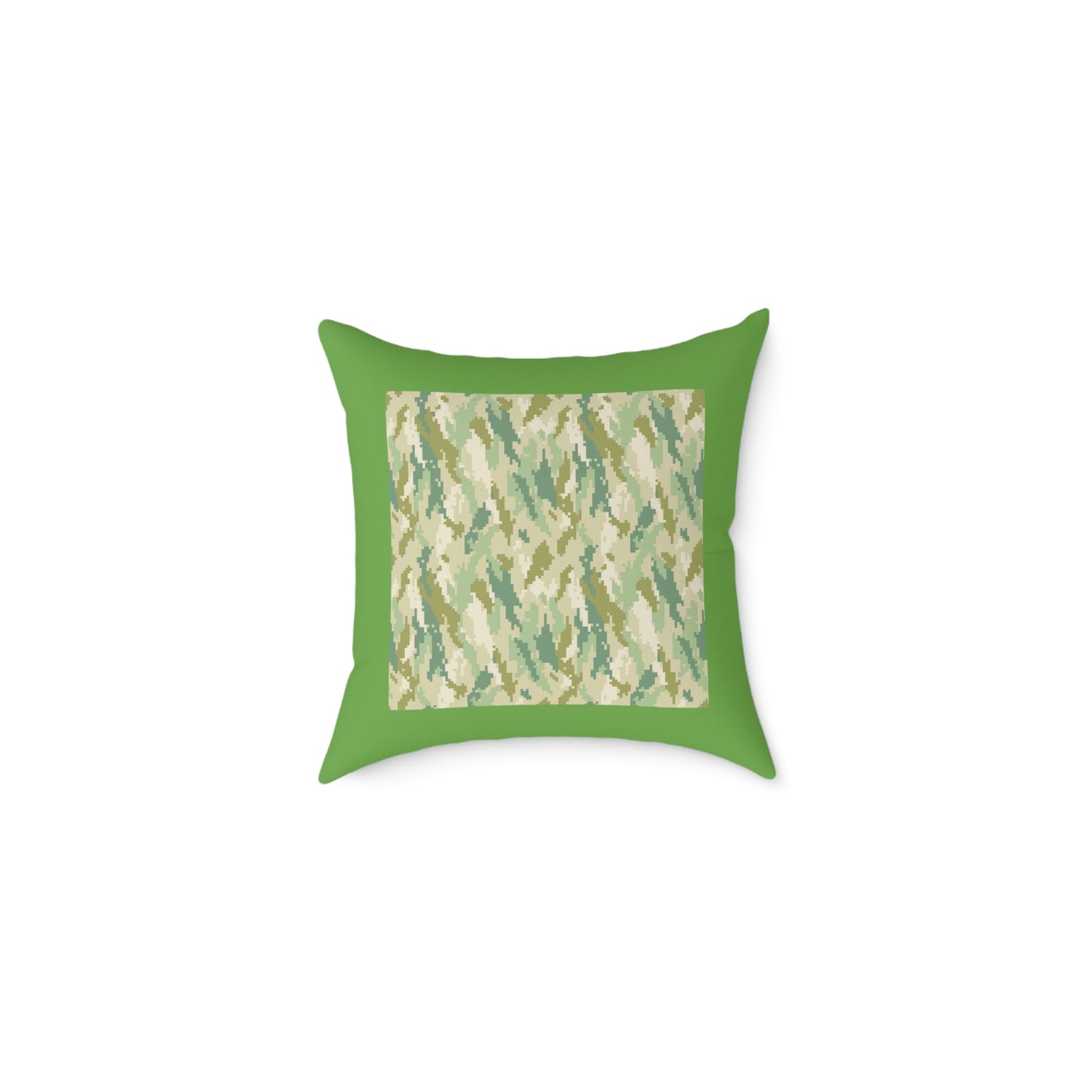 Army Square Poly Canvas Pillow