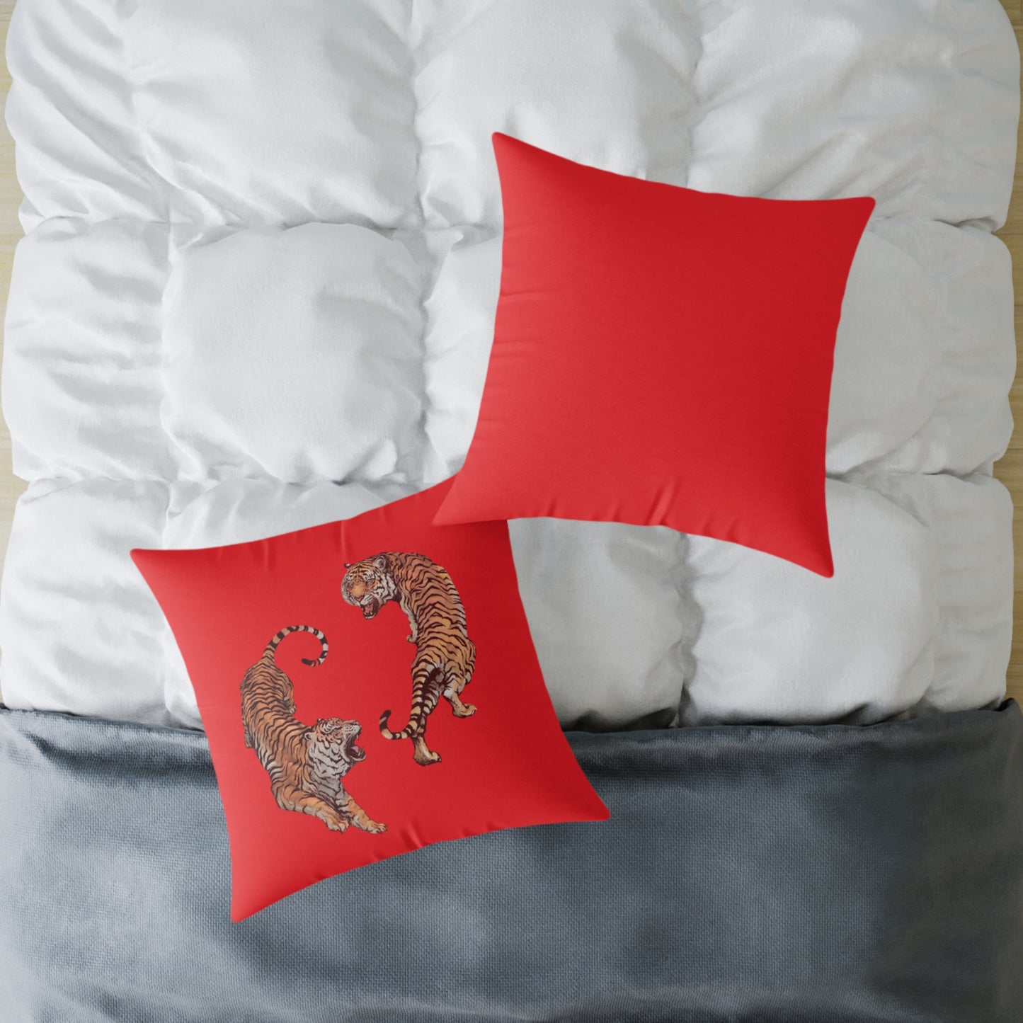 Tiger Poly Canvas Pillow