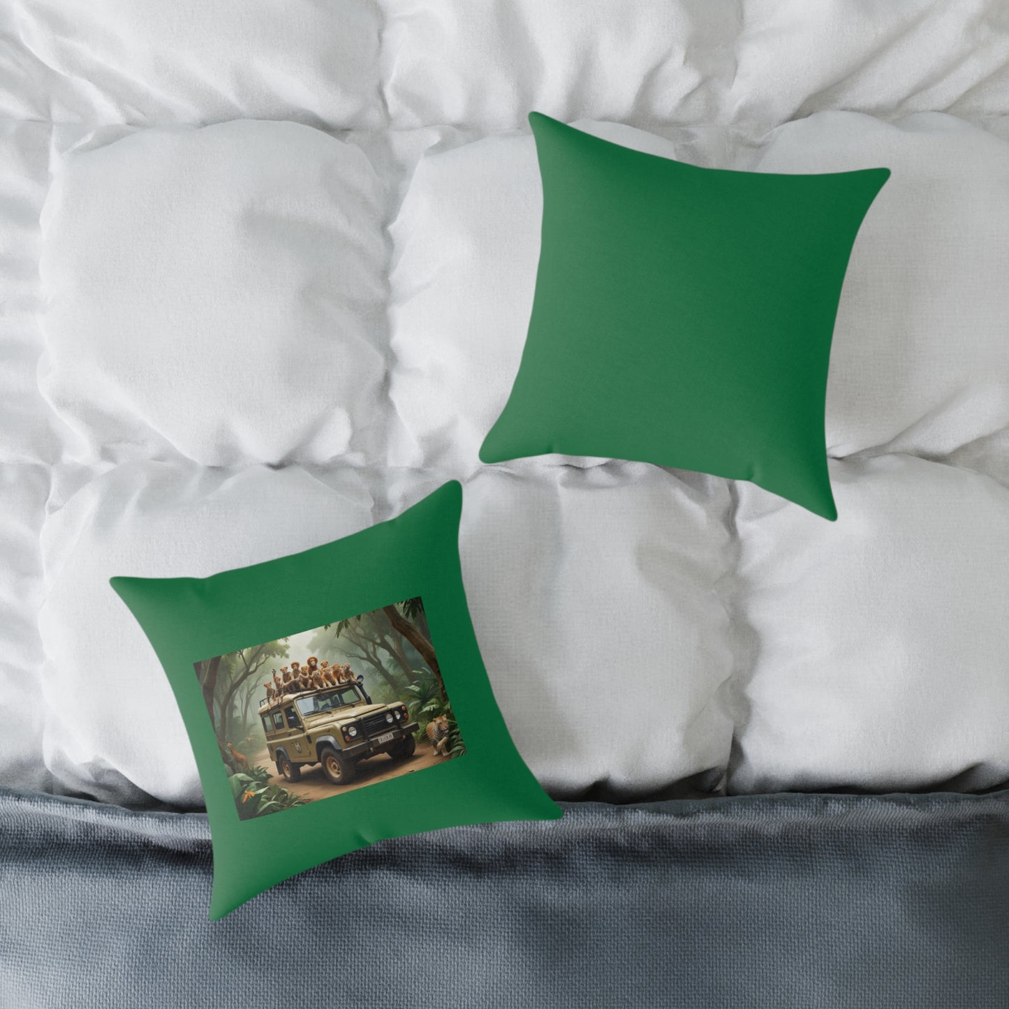 Safari Square Poly Canvas Pillow