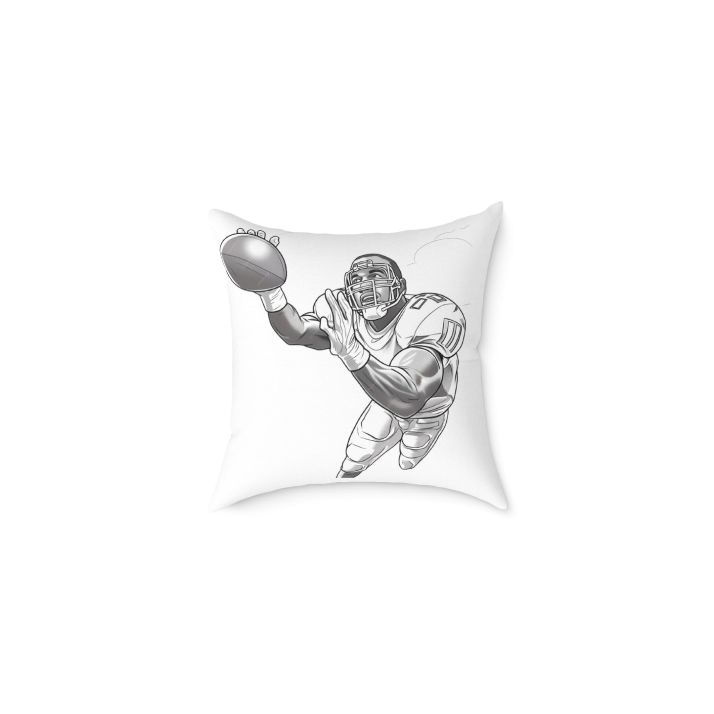 American Football Square Poly Canvas Pillow