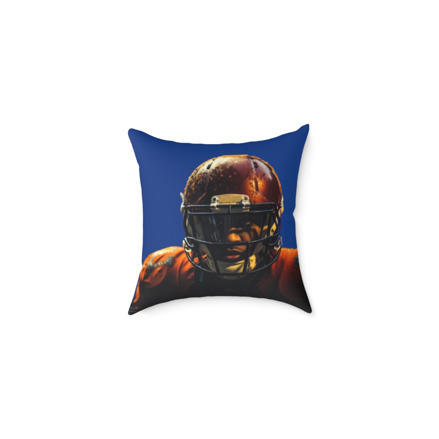 American Football Square Poly Canvas Pillow
