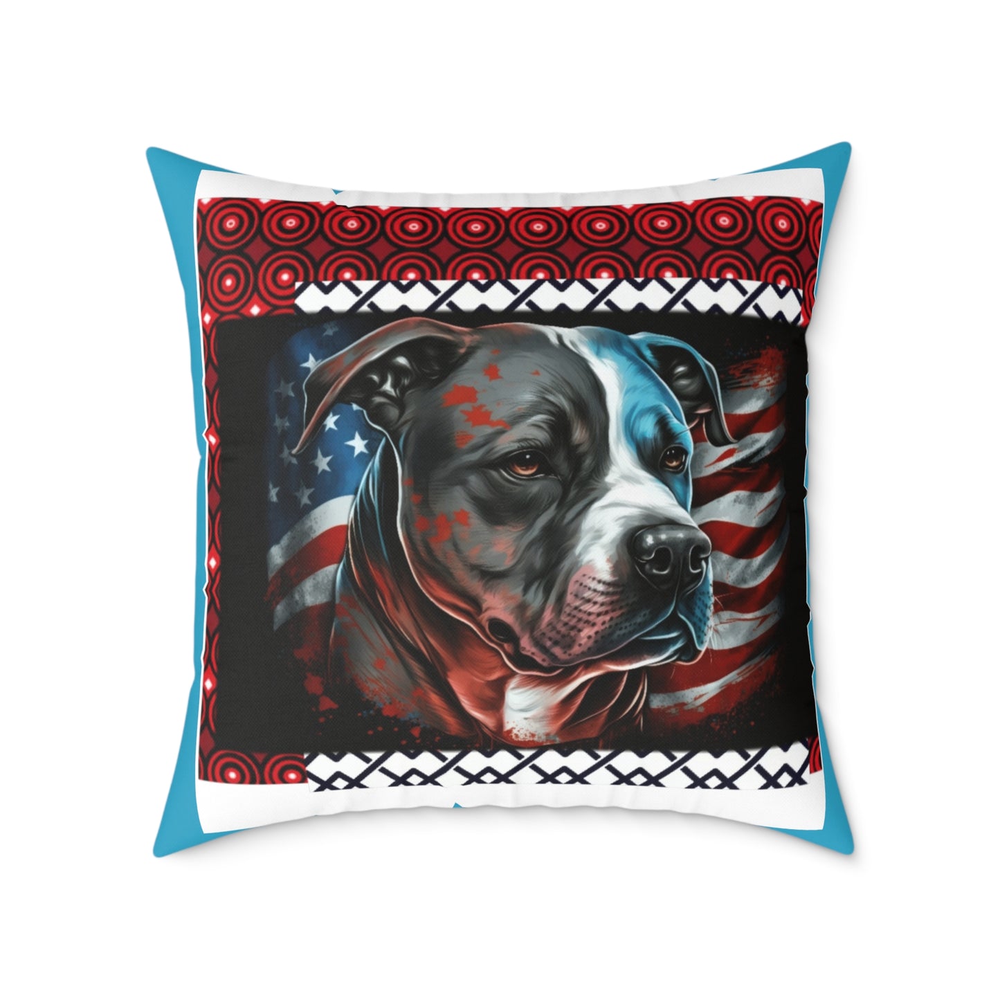 American terrier Square Poly Canvas Pillow