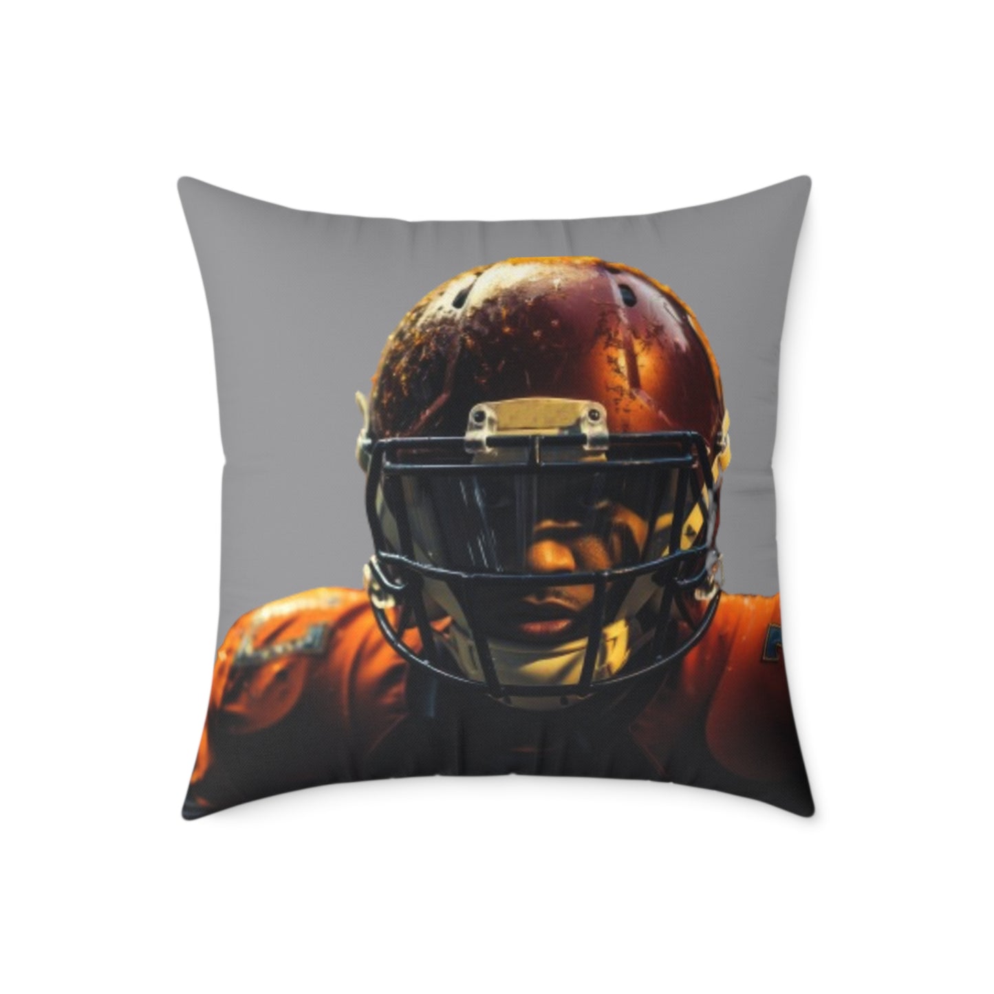 American Football Square Poly Canvas Pillow