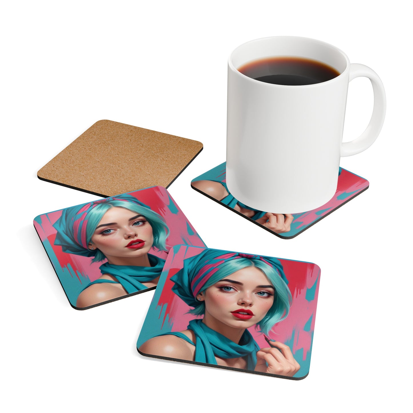 She Corkwood Coaster Set