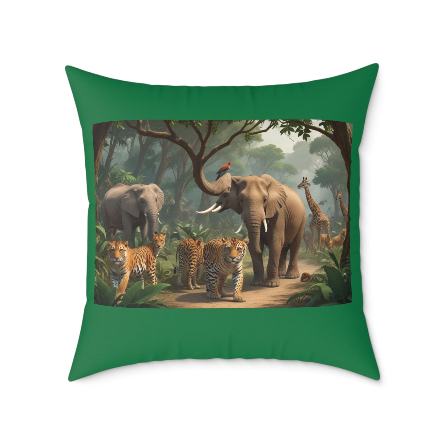 Safari Square Poly Canvas Pillow