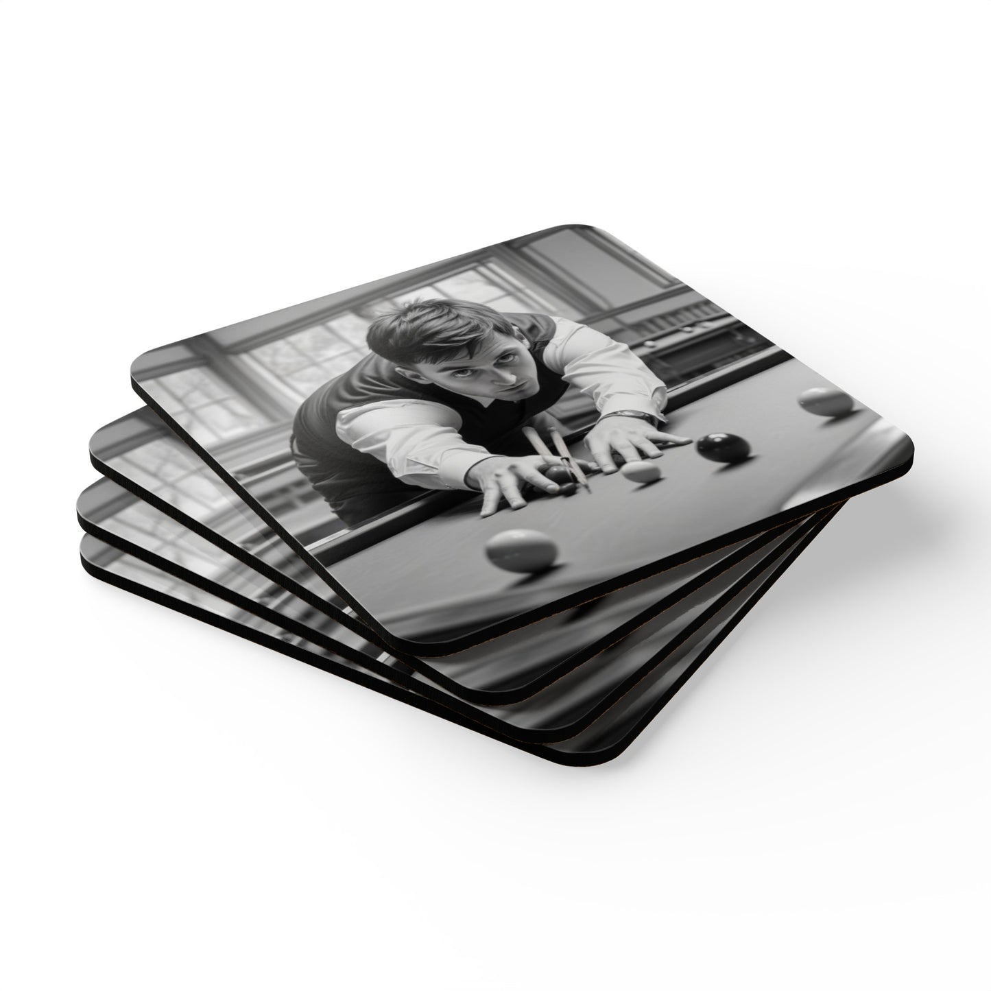 Pool.Corkwood Coaster Set