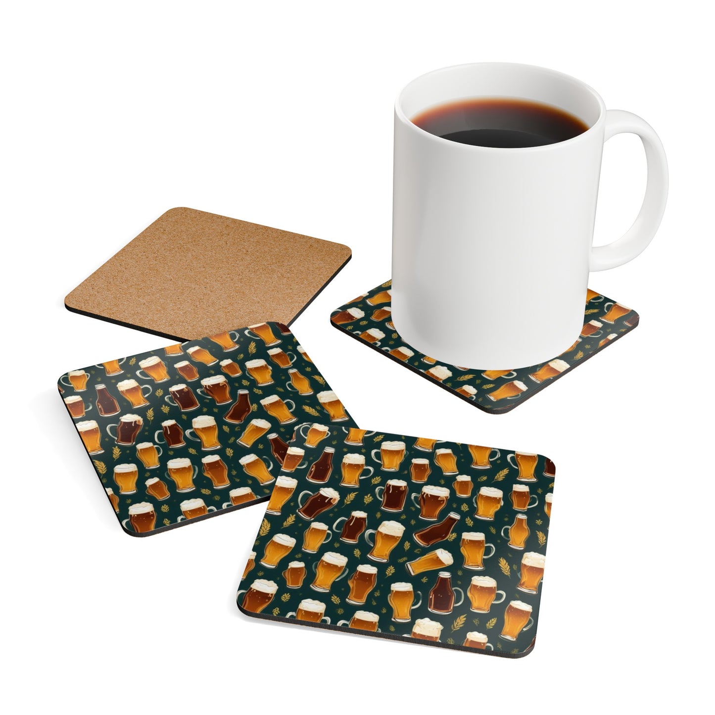 Beer Corkwood Coaster Set