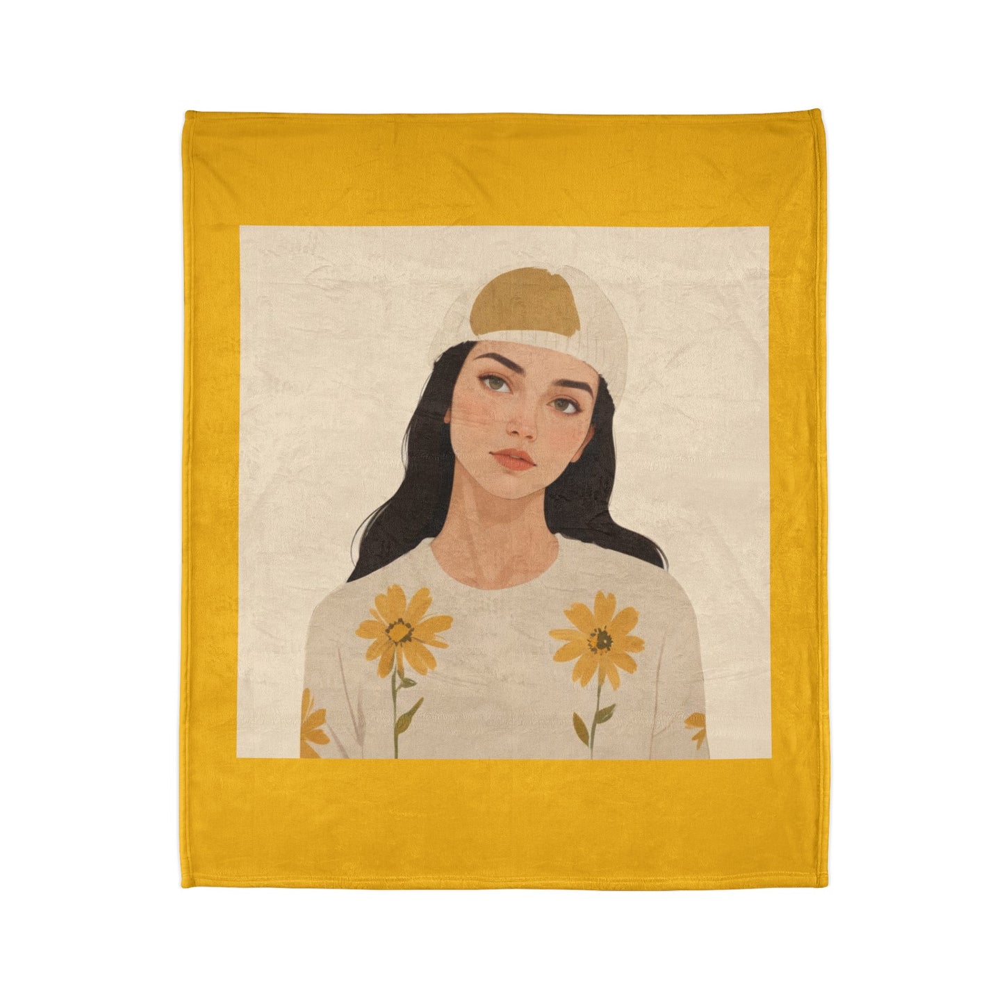 Yellow Soft Polyester Blanket