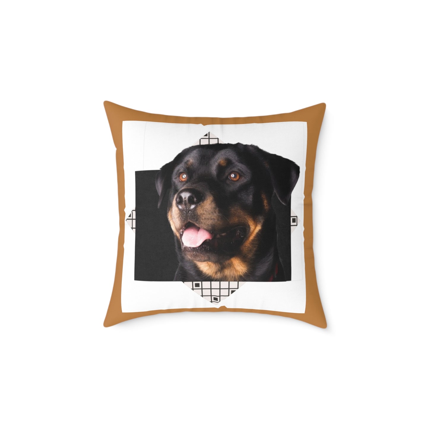Rottweiller Square Poly Canvas Pillow